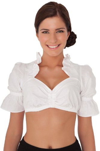 Sexy Dirndl Bluse weiss für Damen